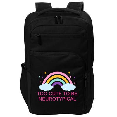 Too Cute To Be Neurotypical Rainbow Impact Tech Backpack