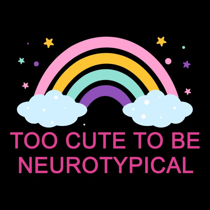 Too Cute To Be Neurotypical Rainbow Impact Tech Backpack