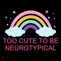 Too Cute To Be Neurotypical Rainbow Sustainable Bucket Hat