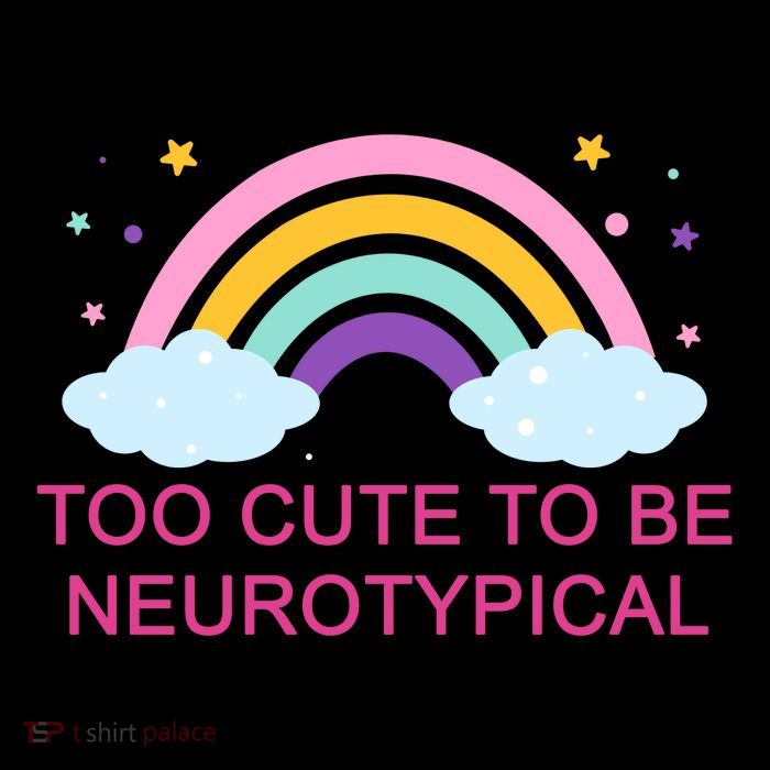 Too Cute To Be Neurotypical Rainbow Sustainable Bucket Hat