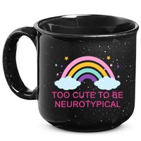 Too Cute To Be Neurotypical Rainbow 15oz Campfire Ceramic Mug