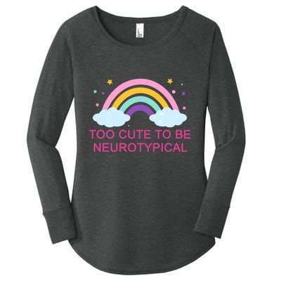 Too Cute To Be Neurotypical Rainbow Women's Perfect Tri Tunic Long Sleeve Shirt