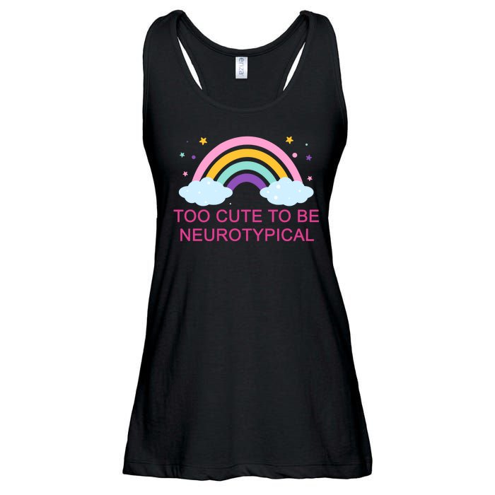 Too Cute To Be Neurotypical Rainbow Ladies Essential Flowy Tank