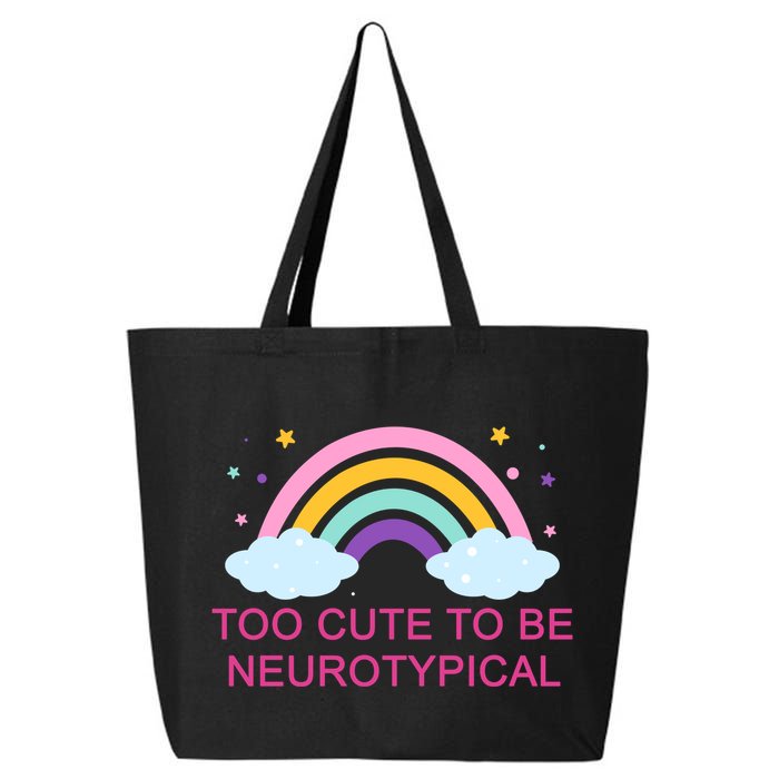 Too Cute To Be Neurotypical Rainbow 25L Jumbo Tote