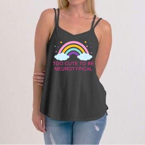 Too Cute To Be Neurotypical Rainbow Women's Strappy Tank