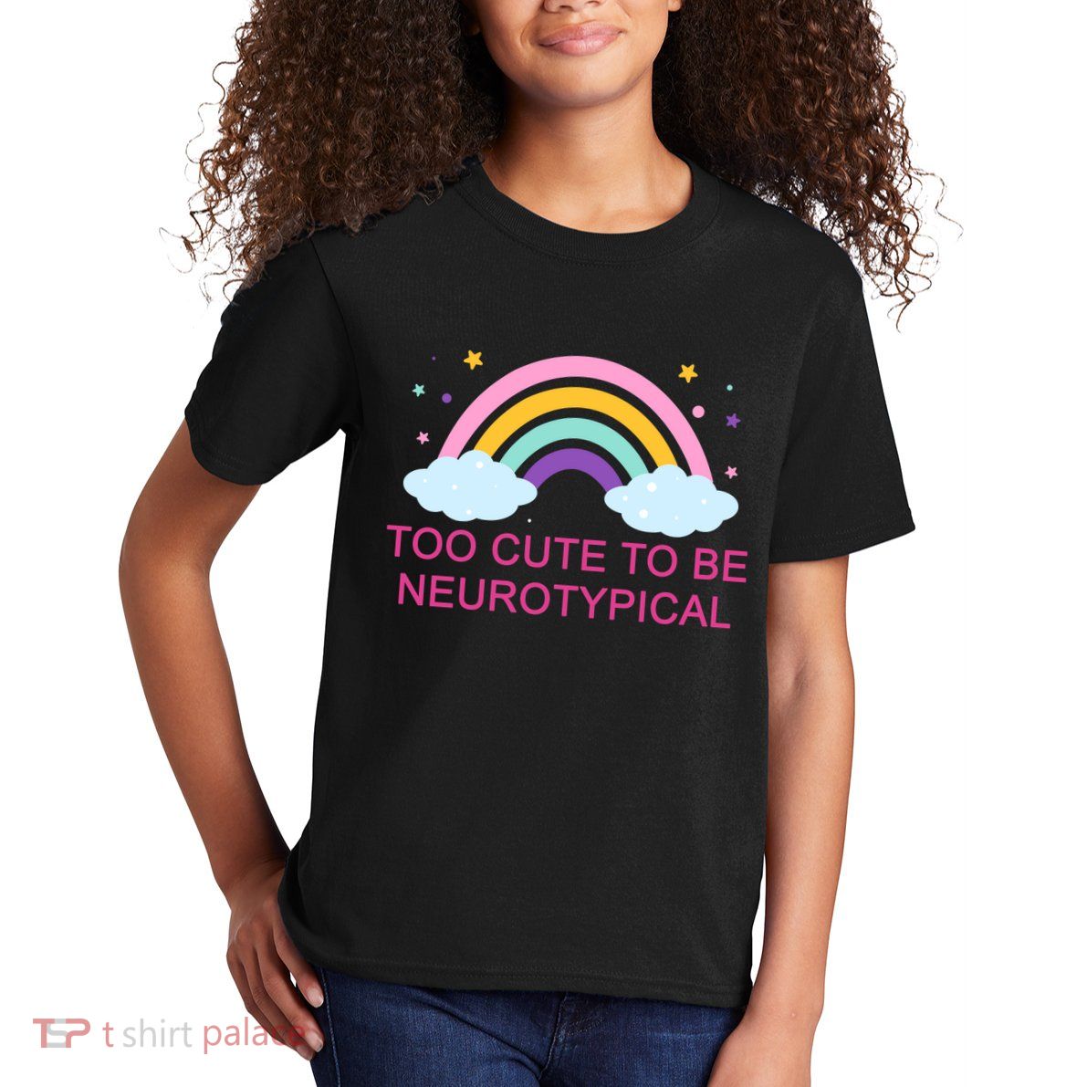 Too Cute To Be Neurotypical Rainbow Kids T-Shirt