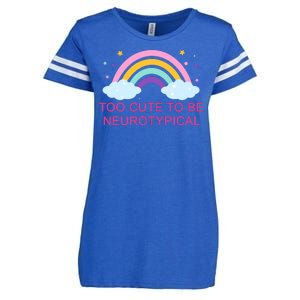 Too Cute To Be Neurotypical Rainbow Enza Ladies Jersey Football T-Shirt