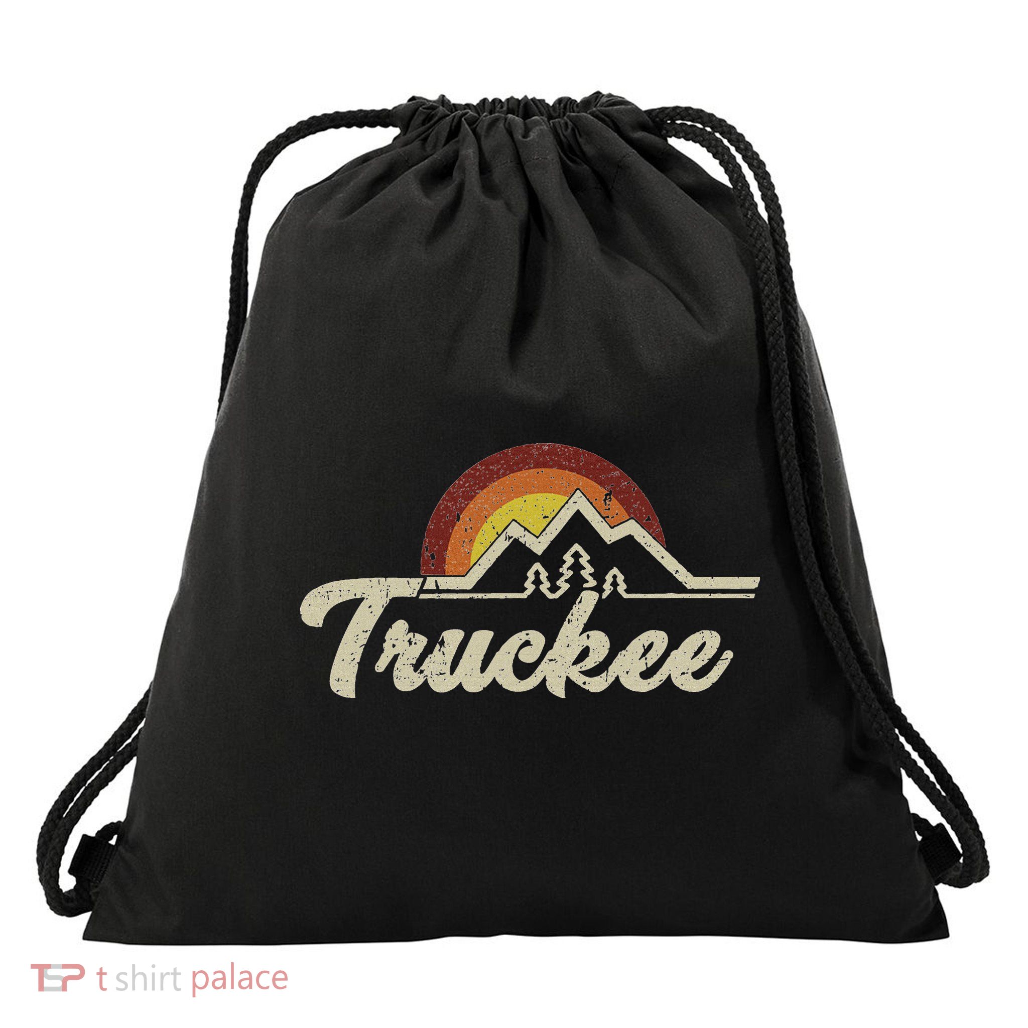 Truckee California Tahoe Retro Vintage Gift Idea Souvenir Drawstring Bag