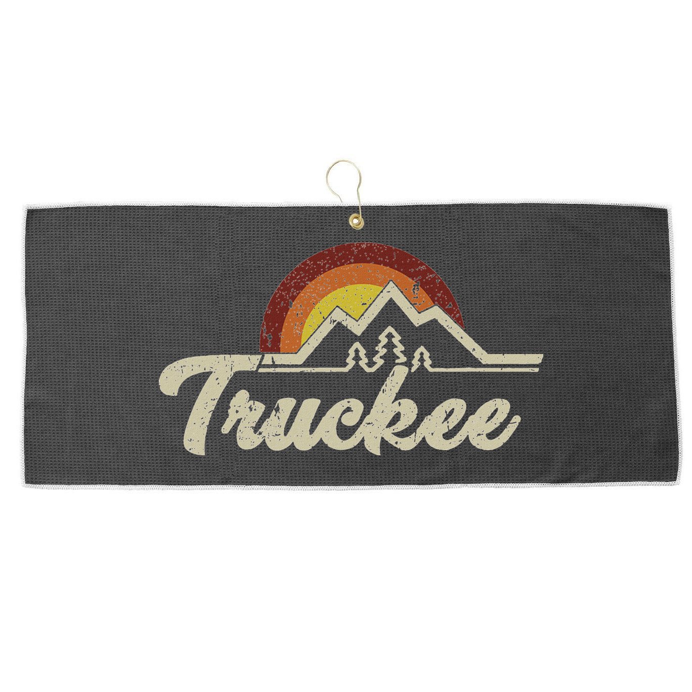 Truckee California Tahoe Retro Vintage Gift Idea Souvenir Large Microfiber Waffle Golf Towel