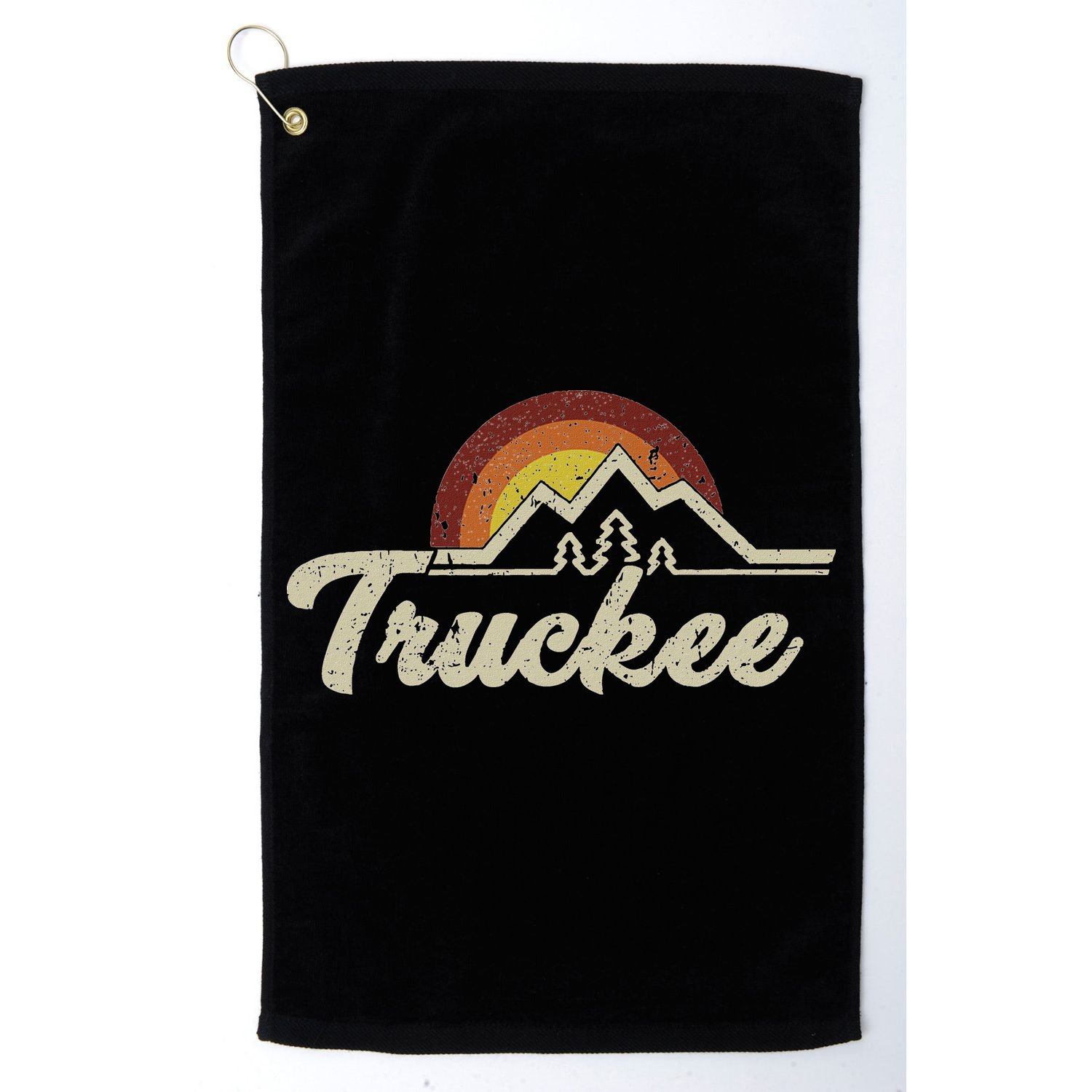 Truckee California Tahoe Retro Vintage Gift Idea Souvenir Golf Towel