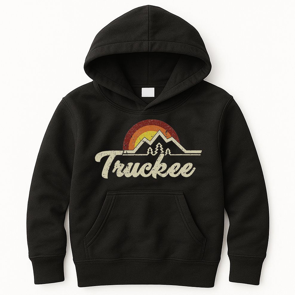 Truckee California Tahoe Retro Vintage Gift Idea Souvenir Kids Hoodie