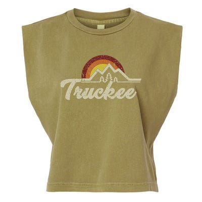 Truckee California Tahoe Retro Vintage Gift Idea Souvenir Garment-Dyed Women's Muscle Tee