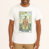 The Coffee Tarot Card Coffee Lover Caffeinated Witchy Hand Tall T-Shirt