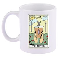 The Coffee Tarot Card Coffee Lover Caffeinated Witchy Hand 11oz C Handle Ceramic Mug