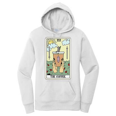 The Coffee Tarot Card Coffee Lover Caffeinated Witchy Hand Women's Pullover Hoodie