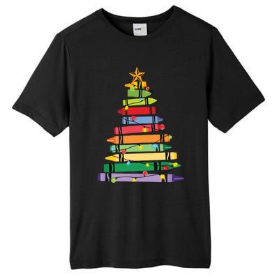 Teacher Christmas Tree Tall Fusion ChromaSoft Performance T-Shirt