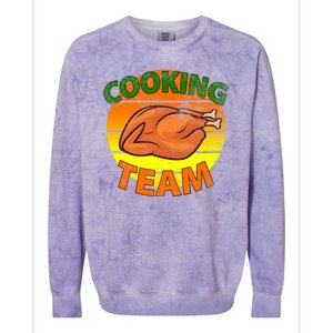 Thanksgiving Cooking Team Family Matching Colorblast Crewneck Sweatshirt