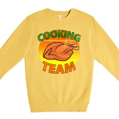 Thanksgiving Cooking Team Family Matching Premium Crewneck Sweatshirt