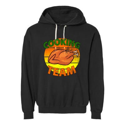 Thanksgiving Cooking Team Family Matching Garment-Dyed Fleece Hoodie
