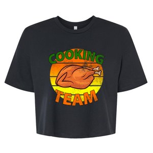 Thanksgiving Cooking Team Family Matching Bella+Canvas Jersey Crop Tee