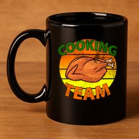Thanksgiving Cooking Team Family Matching 11oz C Handle Ceramic Mug