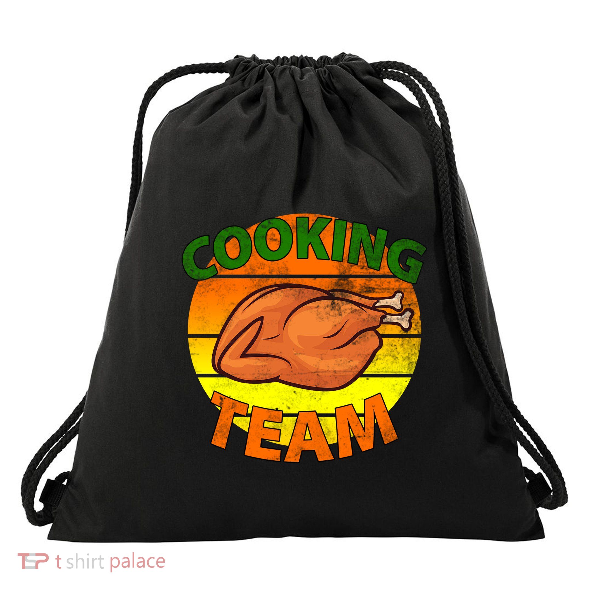Thanksgiving Cooking Team Family Matching Drawstring Bag