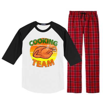 Thanksgiving Cooking Team Family Matching Raglan Sleeve Pajama Set