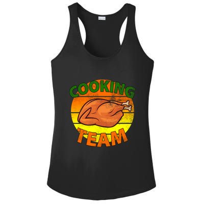 Thanksgiving Cooking Team Family Matching Ladies PosiCharge Competitor Racerback Tank
