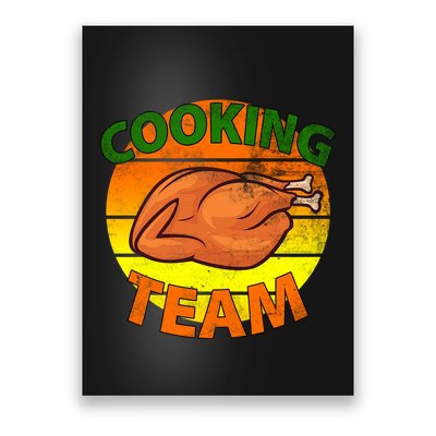 Thanksgiving Cooking Team Family Matching Poster