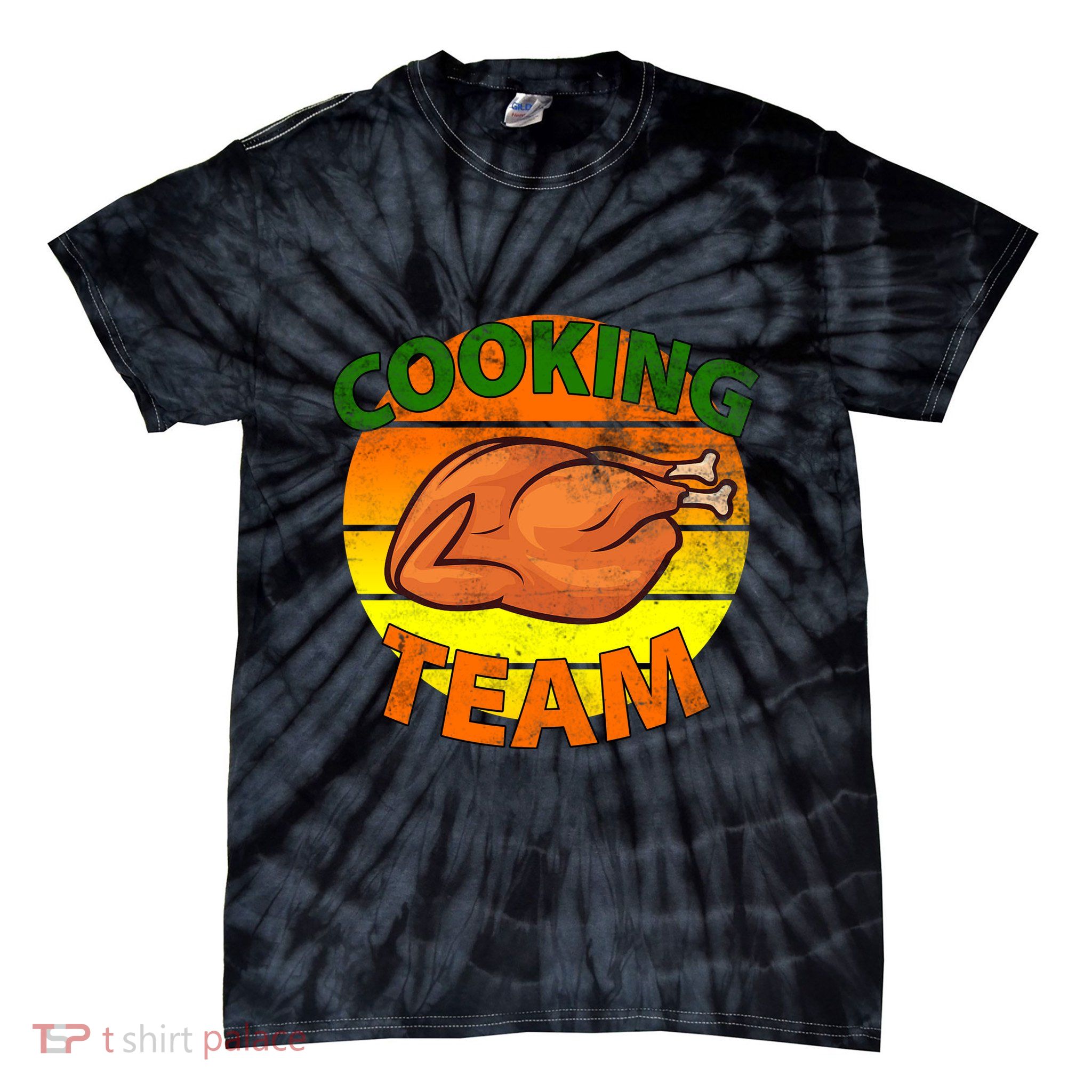 Thanksgiving Cooking Team Family Matching Tie-Dye T-Shirt