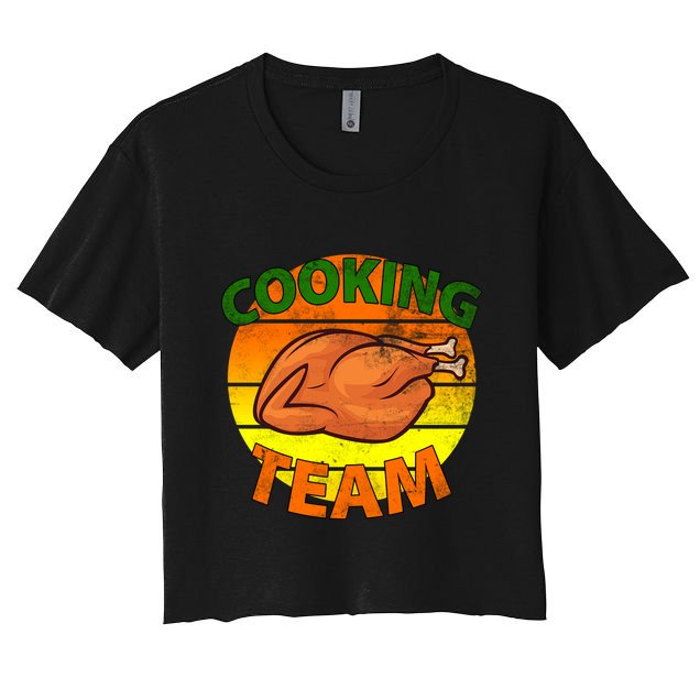 Thanksgiving Cooking Team Family Matching Crop Top