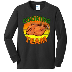 Thanksgiving Cooking Team Family Matching Kids Long Sleeve Shirt