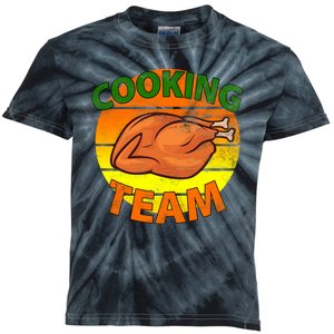 Thanksgiving Cooking Team Family Matching Kids Tie-Dye T-Shirt