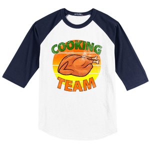 Thanksgiving Cooking Team Family Matching Baseball Sleeve Shirt