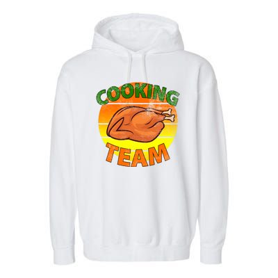 Thanksgiving Cooking Team Family Matching Garment-Dyed Fleece Hoodie