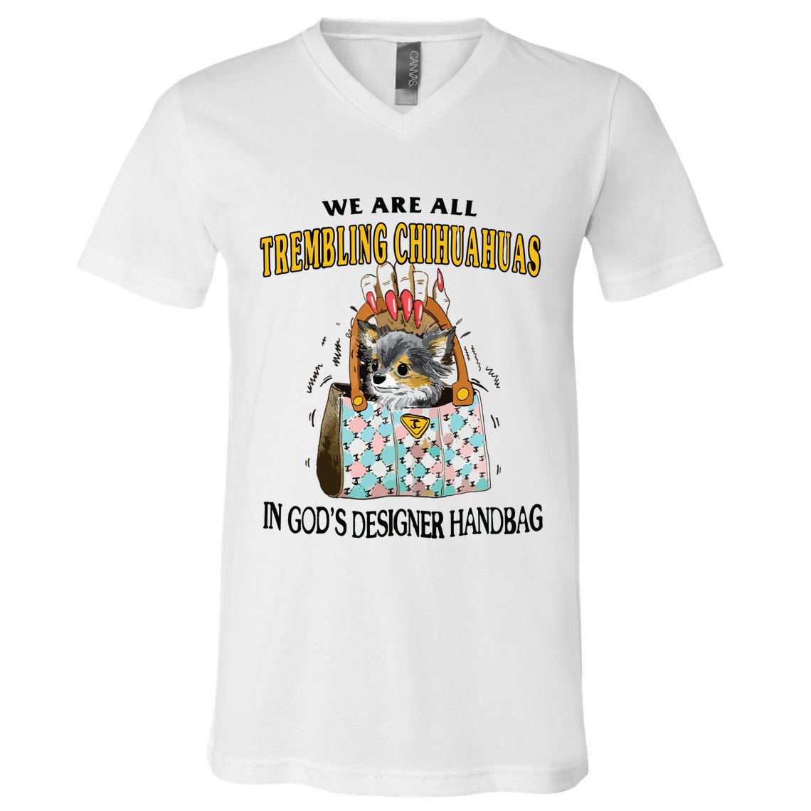 Trembling Chihuahua V-Neck T-Shirt