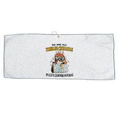 Trembling Chihuahua Large Microfiber Waffle Golf Towel