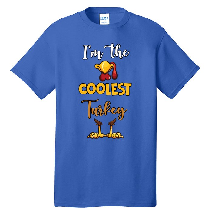 The Coolest Turkey Matching Family Turkey Thanksgiving Cute Gift Tall T-Shirt