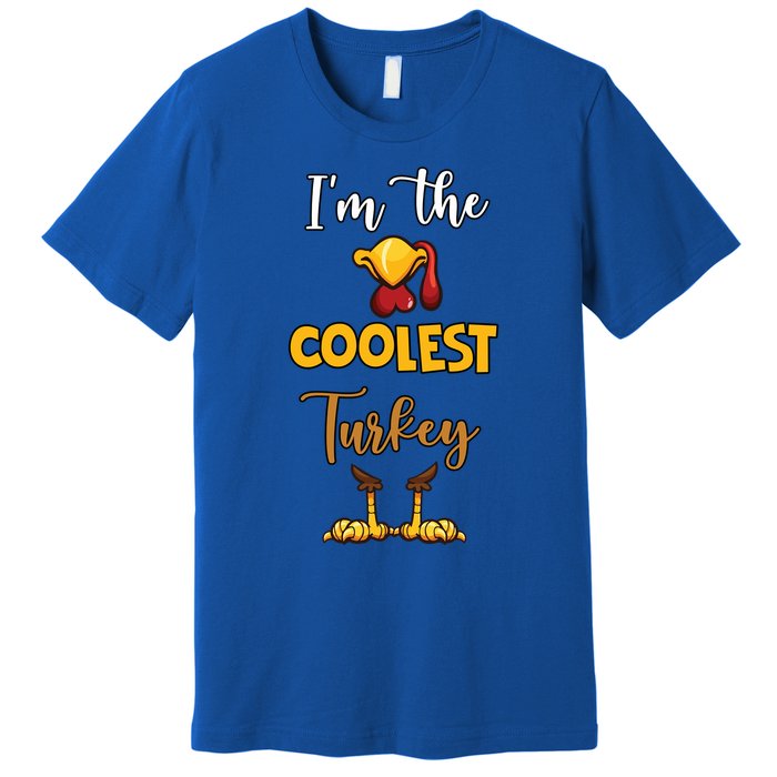 The Coolest Turkey Matching Family Turkey Thanksgiving Cute Gift Premium T-Shirt