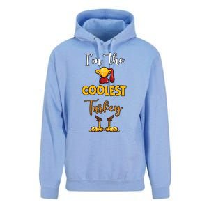 The Coolest Turkey Matching Family Turkey Thanksgiving Cute Gift Unisex Surf Hoodie