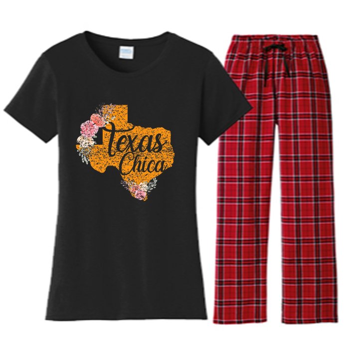 Texas Chica Texan Texas Map Texas Chica Women's Flannel Pajama Set