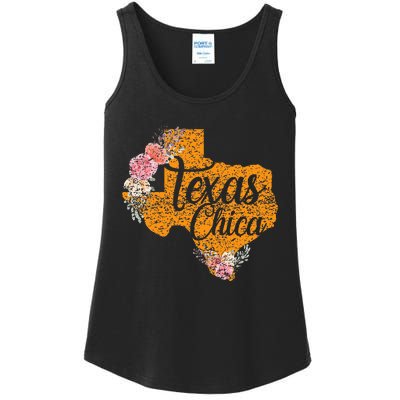 Texas Chica Texan Texas Map Texas Chica Ladies Essential Tank