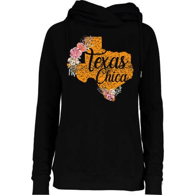 Texas Chica Texan Texas Map Texas Chica Womens Funnel Neck Pullover Hood