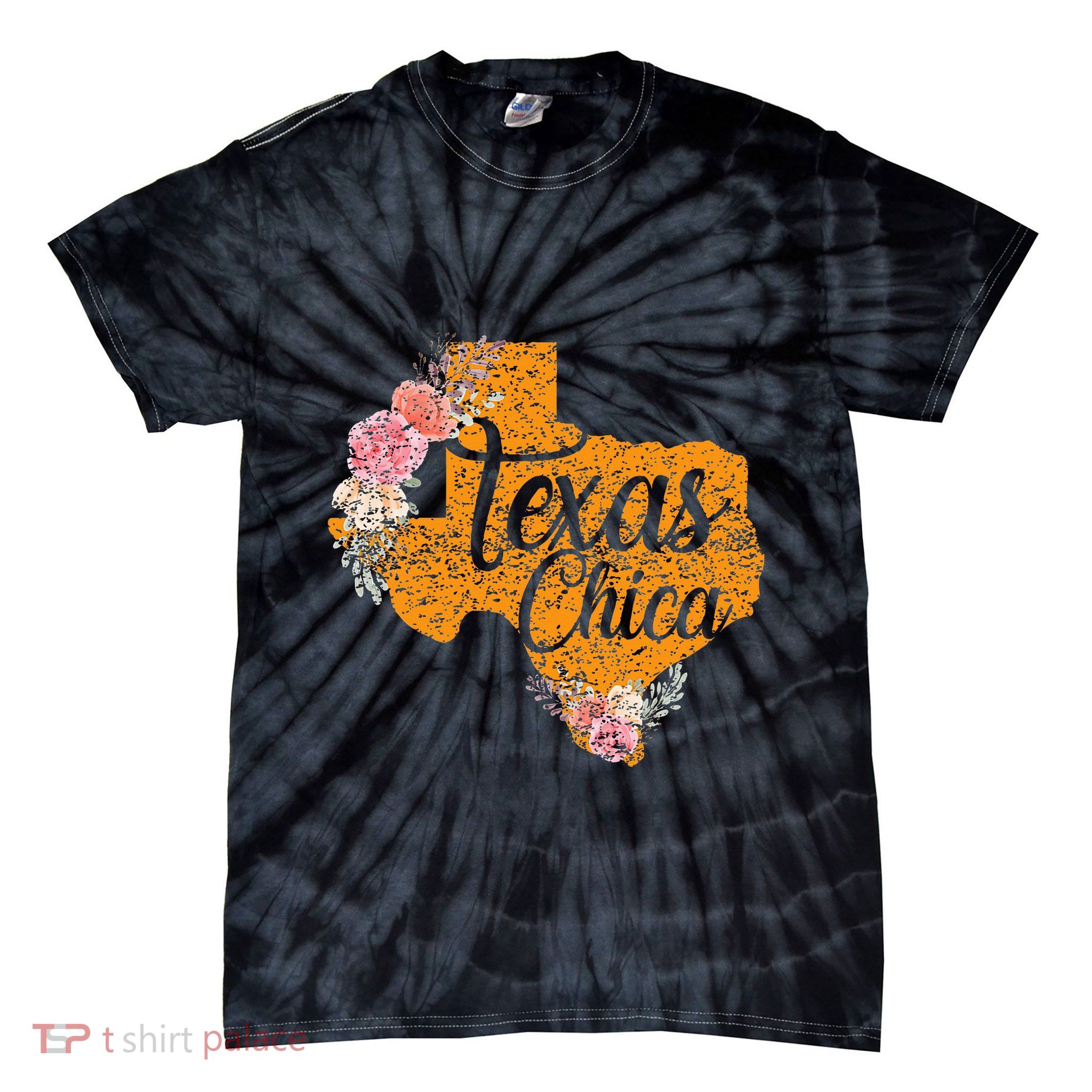 Texas Chica Texan Texas Map Texas Chica Tie-Dye T-Shirt