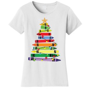 Teacher Christmas Tree Light Gifts Student Women's T-Shirt