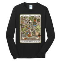 Tarot Card The Plant Lover Skeleton Spooky Tall Long Sleeve T-Shirt