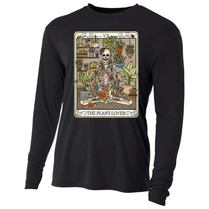 Tarot Card The Plant Lover Skeleton Spooky Cooling Performance Long Sleeve Crew