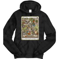 Tarot Card The Plant Lover Skeleton Spooky Tie Dye Hoodie