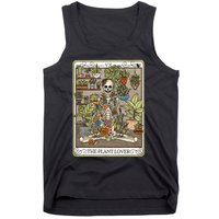 Tarot Card The Plant Lover Skeleton Spooky Tank Top