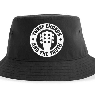 Three Chords & The Truth Country Folk Music Acoustic Guitar Sustainable Bucket Hat